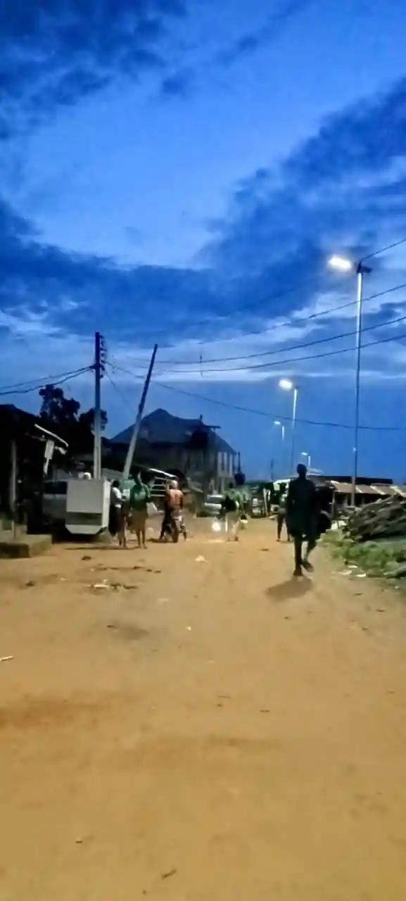 Installation of solar lights at Uchi Market